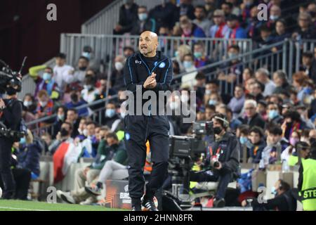 Barcellona, Catalogna, Espana. 17th Feb 2022. Durante la partita di calcio dell'Europa League FC Barcellona vs SSC Napoli il 17 febbraio 2022 allo stadio Camp Nou di Barcellona.in foto: (Credit Image: © Fabio Sasso/ZUMA Press Wire) Foto Stock