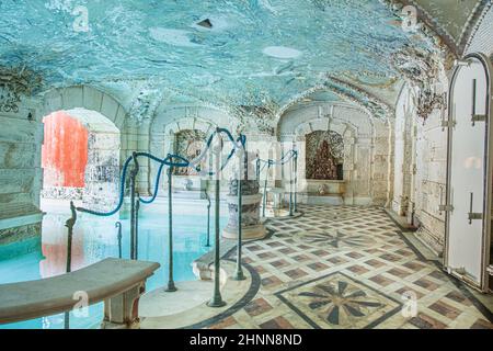 Visita della villa Vizcaya a Miami. Il Museo e i Giardini Vizcaya e' una tenuta fronte mare del 1916 con una spettacolare piscina in stile veneziano. Foto Stock