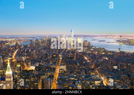 Vista spettacolare dello skyline di New York Foto Stock