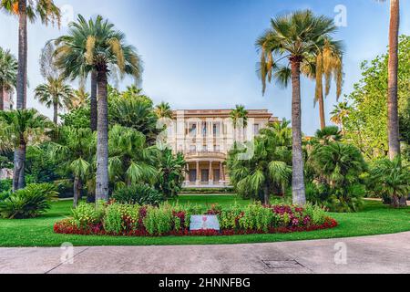 Facciata del Musee Massena, Nizza, Costa Azzurra, Francia Foto Stock