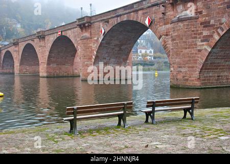 Alte Brücke a Heidelberg Foto Stock