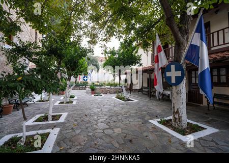 Chiesa dei Santi Unmercenari di Kolokynthi - Metozion del Santo Sepolcro ad Atene, Grecia. Foto Stock