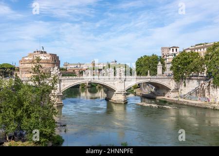 ponte vittorio emanuele II a Roma Foto Stock