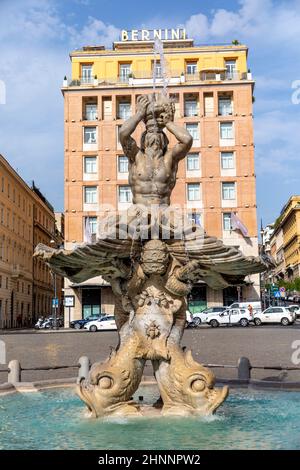 Fontana del Tritone, Roma Foto Stock