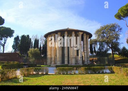 Tempio di Ercole Vittorio, Roma Italia Foto Stock