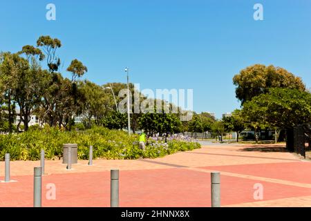 Ingresso o sentiero per Green Point Park a Città del Capo. Foto Stock