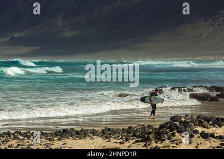 Caleta de Famara Foto Stock