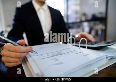 Contabilità fiscale contabilità pubblica e bilancio Foto Stock