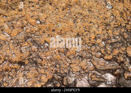 Meteorite texture background. meteorite surface close up. Pietra sfondo Foto Stock