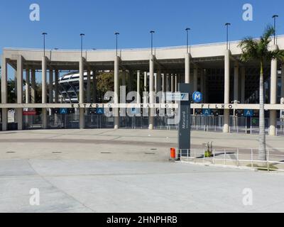 Ingresso allo Stadio Maracana di Rio Foto Stock