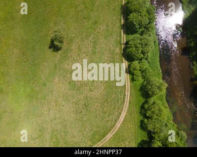 Fiume Dubysa nella Lituania rurale Foto Stock