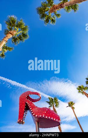 Indicazioni al neon al Fremont East District di Las Vegas Foto Stock