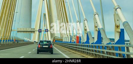 Ponte di Antirio, Patrasso, Grecia Foto Stock