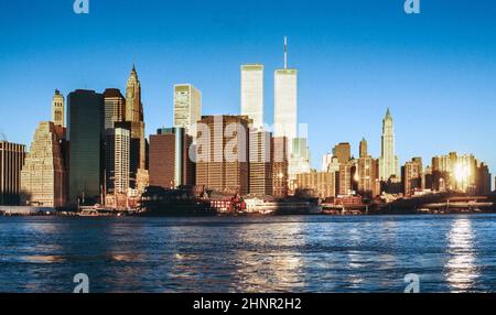 Mahattan inferiore e World Trade Center Foto Stock