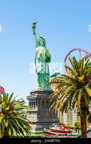 New York Hotel & Casino a Las Vegas, con Replica della Statua della libertà Foto Stock