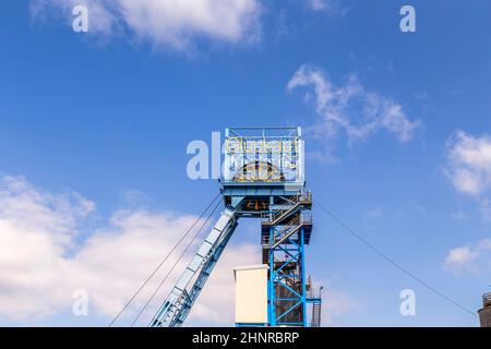 Vista su albero di stabilimento minerario Sondershausen Foto Stock