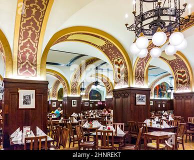 Il famoso ristorante Auerbachs Keller, Lipsia, Sassonia, Germania Foto Stock