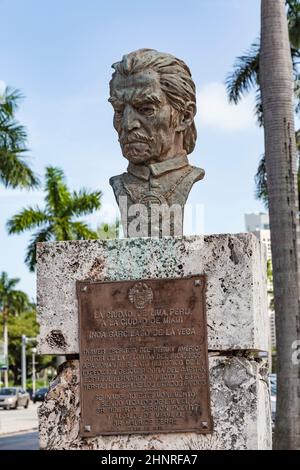 statua di inca garcilaso de la vega Foto Stock