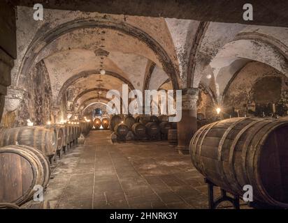 Antica vineria a Eberbach Foto Stock