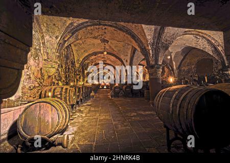 Antica vineria a Eberbach Foto Stock