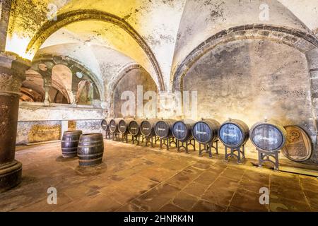 Antica vineria a Eberbach Foto Stock