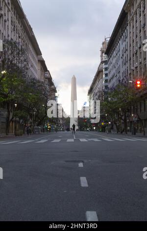 Buenos Aires obelisco vista, Argentina punto di riferimento Foto Stock