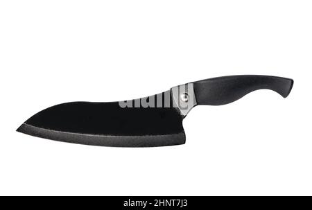 Coltello isolato su sfondo bianco con percorso di ritaglio per l'uso in cucina. Foto Stock