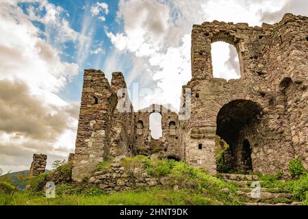 Rovine di Mystras, Peloponneso, Grecia Foto Stock