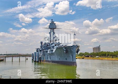 La famosa nave da guerra Dreadnought in Texas Foto Stock