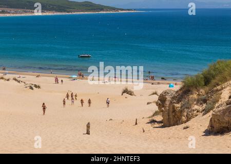 La spiaggia di Playa de Bolonia Foto Stock