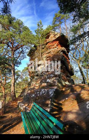 Una vista straordinaria nel Felsenland Dahner Foto Stock