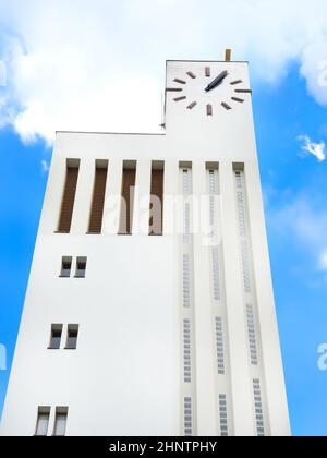 Chiesa evangelica di riconciliazione luterana a Lipsia, Gohlis nello stile del modernismo classico (Bauhaus) basato sul disegno di Hans Heinrich Grotj Foto Stock