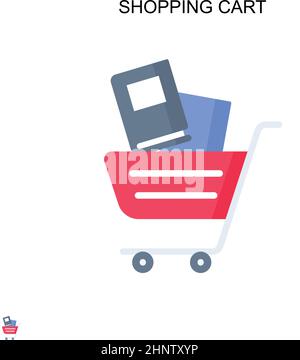 Carrello semplice icona vettoriale. Modello di disegno del simbolo di illustrazione per l'elemento dell'interfaccia utente mobile Web. Illustrazione Vettoriale