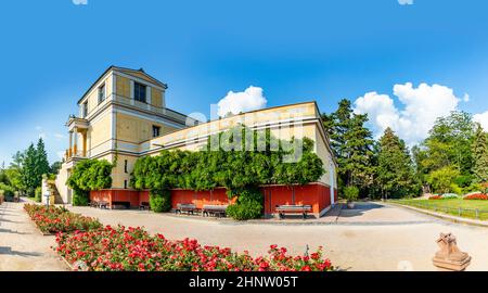 Famoso edificio Pompejanum ad Aschaffenburg, sul fiume meno, in Baviera Foto Stock