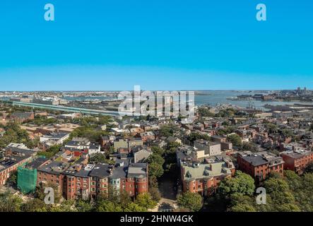 Vista dal Bunker Hill Monument - Boston, Massachusetts, USA Foto Stock