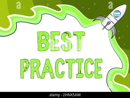 Testo che mostra l'ispirazione Best practice, Internet Concept procedure commerciali accettate prescritto che è la corretta digitazione dei codici di programmazione del computer, Cr Foto Stock