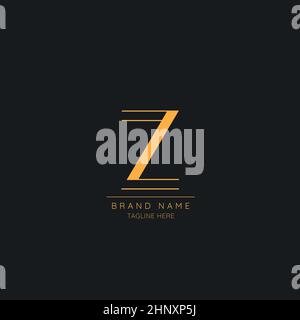 Design moderno e creativo del logo Z, illustrazioni vettoriali di minimal Luxury Initial. Illustrazione Vettoriale