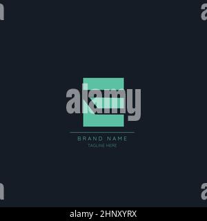 Logo e di lusso minimal, illustrazioni vettoriali iniziali basate su icone. Illustrazione Vettoriale