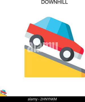 Icona vettore semplice in discesa. Modello di disegno del simbolo di illustrazione per l'elemento dell'interfaccia utente mobile Web. Illustrazione Vettoriale