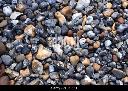 I ciottoli sulla costa baltica sono belli da vedere. Foto Stock