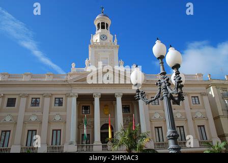 L'Ayuntamiento è il municipio della città vecchia di Cadice. Si trova in Plaza de San Juan de Dios Foto Stock