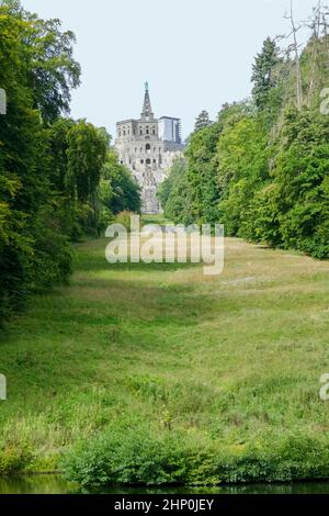 Il monumento di Ercole al Bergpark Wilhelmshoehe a Kassel, Germania Foto Stock