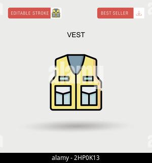 Vest Simple vector icon. Stock Vector