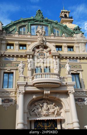 Casinò, Monte-Carlo, Monaco. Il Casinò Monte Carlo è un complesso di gioco d'azzardo e divertimento situato a Monaco Foto Stock