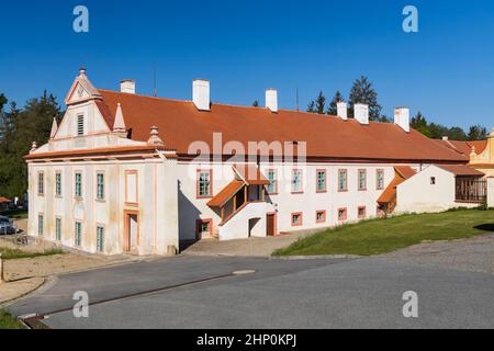 Monastero di Plasy cistercense barocco, regione di Plzen, Repubblica Ceca Foto Stock