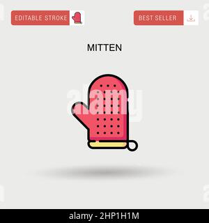 Icona Mitten Simple Vector. Illustrazione Vettoriale