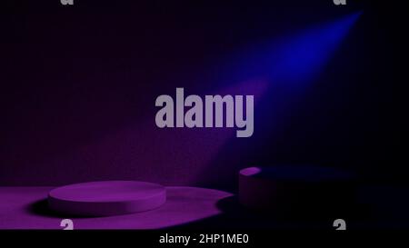 3d sfondo dal fascio di luce del riflettore. Foto Stock