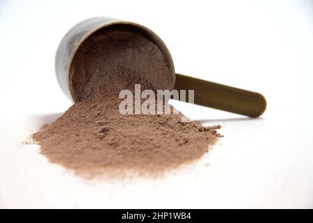 Paletta marrone con polvere di grana fine scura - Foto Foto Stock