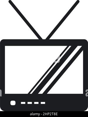 immagine vettoriale dell'icona del televisore Illustrazione Vettoriale