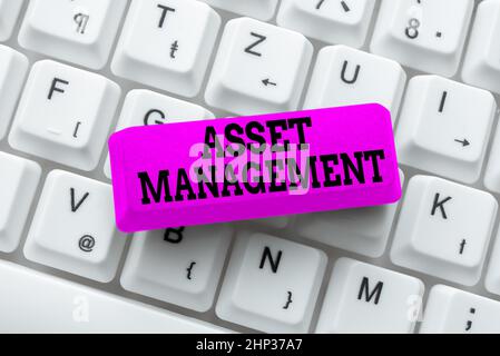 Didascalia concettuale Asset Management, Business idea processo sistematico di gestione e smaltimento delle risorse Pubblicazione di Fantasy Short Story, Foto Stock